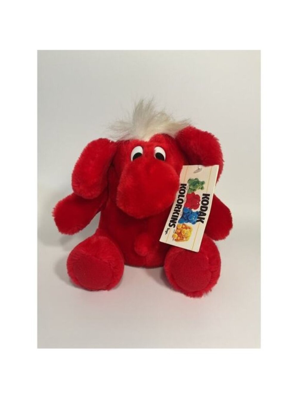 Vtg 1989 Kodak Kolorkins Flash Red Plush Toy 8" Stuffed Animal Kidcore 8"